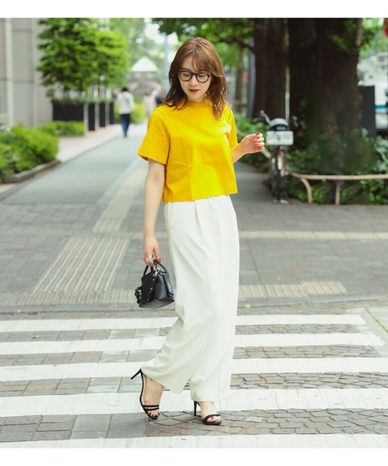 Demi-Luxe BEAMS 「Demi-Luxe BEAMS / モックネック ショート Tシャツ」|Tシャツ・カットソー|
