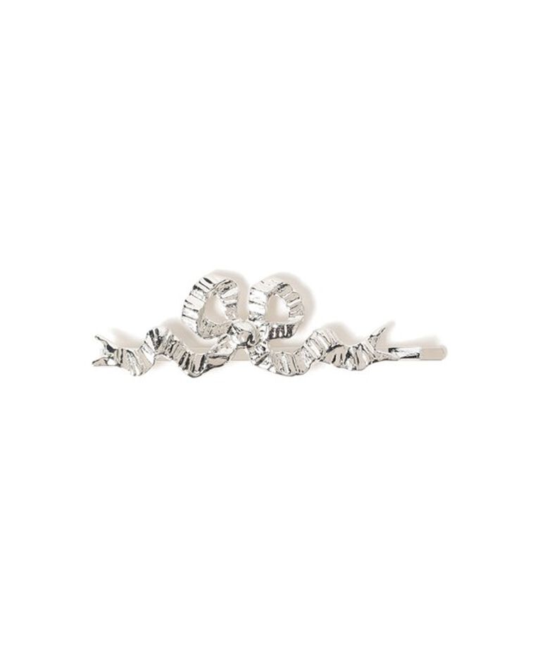Ray BEAMS 「ワイド ビッグ リボン ヘアピン」|その他|SILVER