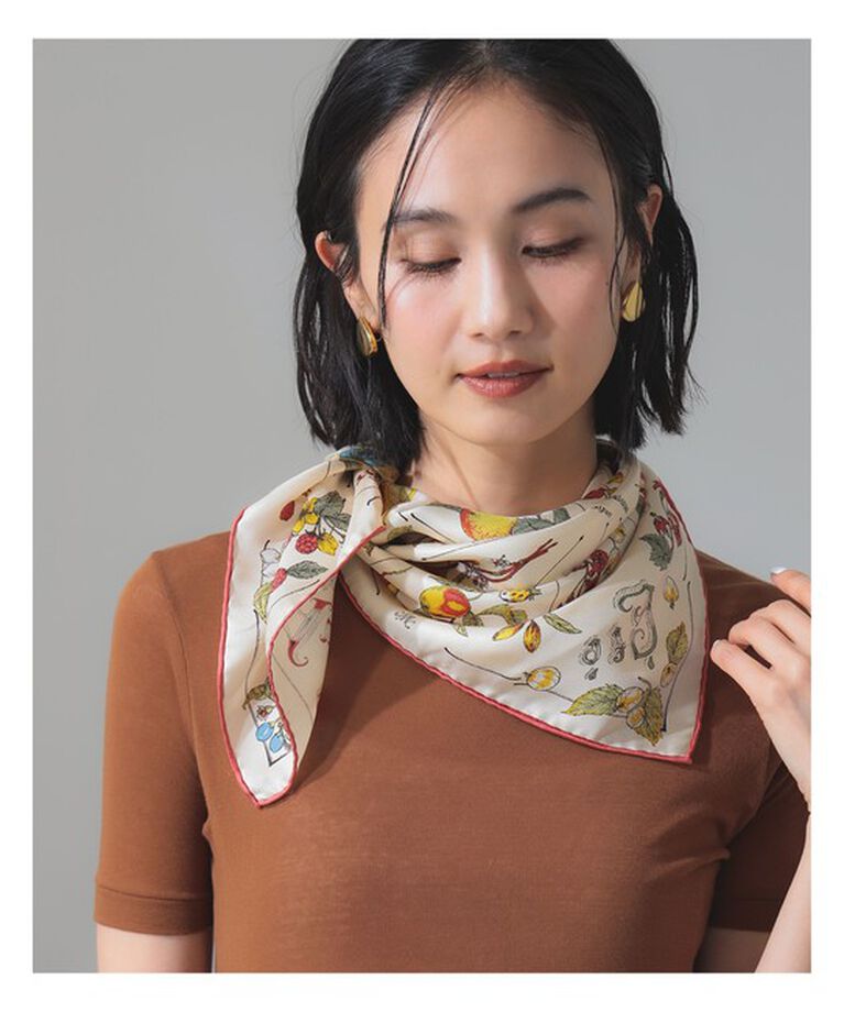 Demi-Luxe BEAMS 「manipuri / シーズナルフルーツ スカーフ」|ストール|