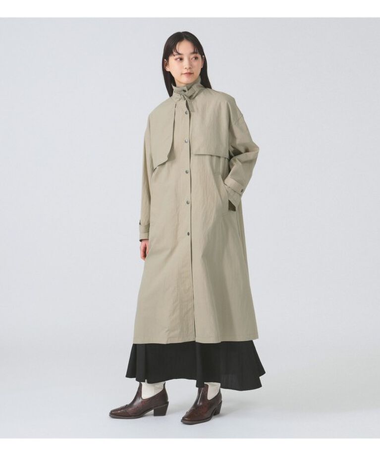 Ray BEAMS 「ストラップ スタンドカラー コート」|その他|BEIGE