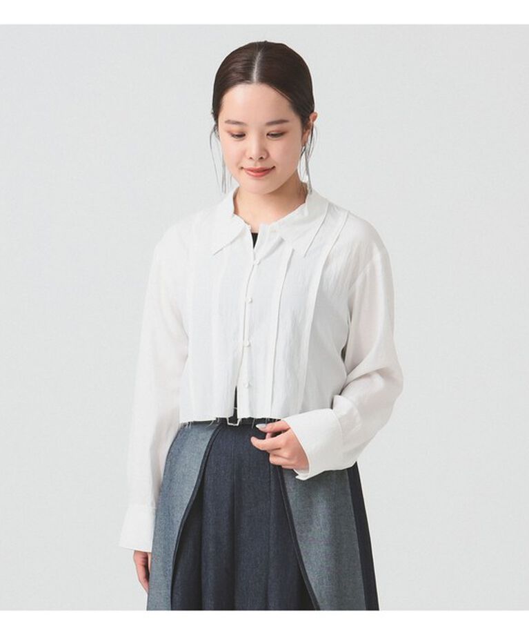 Ray BEAMS 「RBS / カットオフ クロップド シャツ」|シャツ・ブラウス|