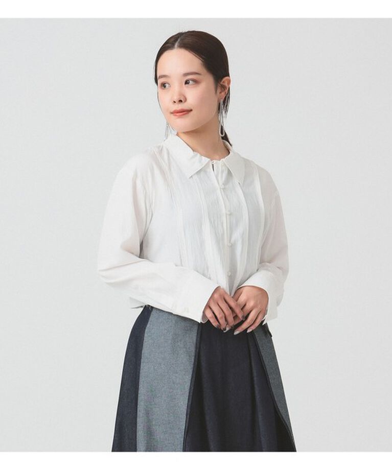 Ray BEAMS 「RBS / カットオフ クロップド シャツ」|シャツ・ブラウス|