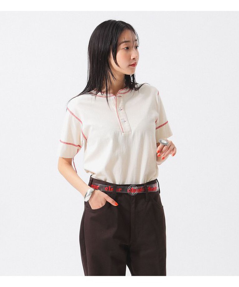 BEAMSBOY「【別注】Healthknit / 70s ヘンリーネック ショートスリーブ」|Tシャツ・カットソー|