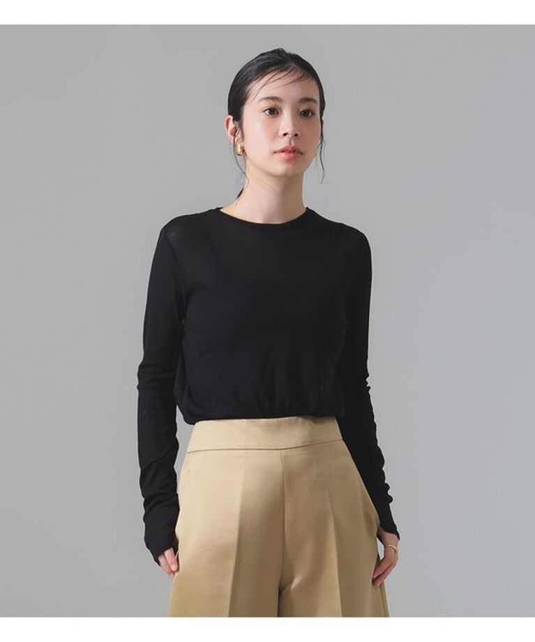 Demi-Luxe BEAMS 「シアーコットン ロングスリーブTシャツ」|Tシャツ・カットソー|
