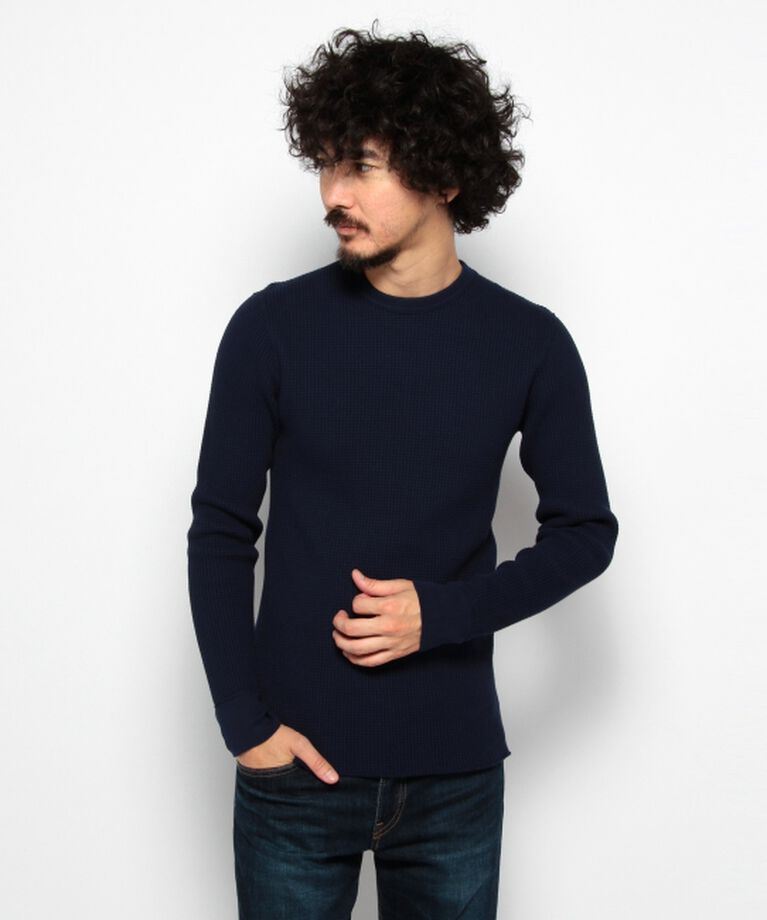 BEAMS「【ビームスの百名品】BEAMS / サーマルカットソー」|Tシャツ・カットソー|NAVY