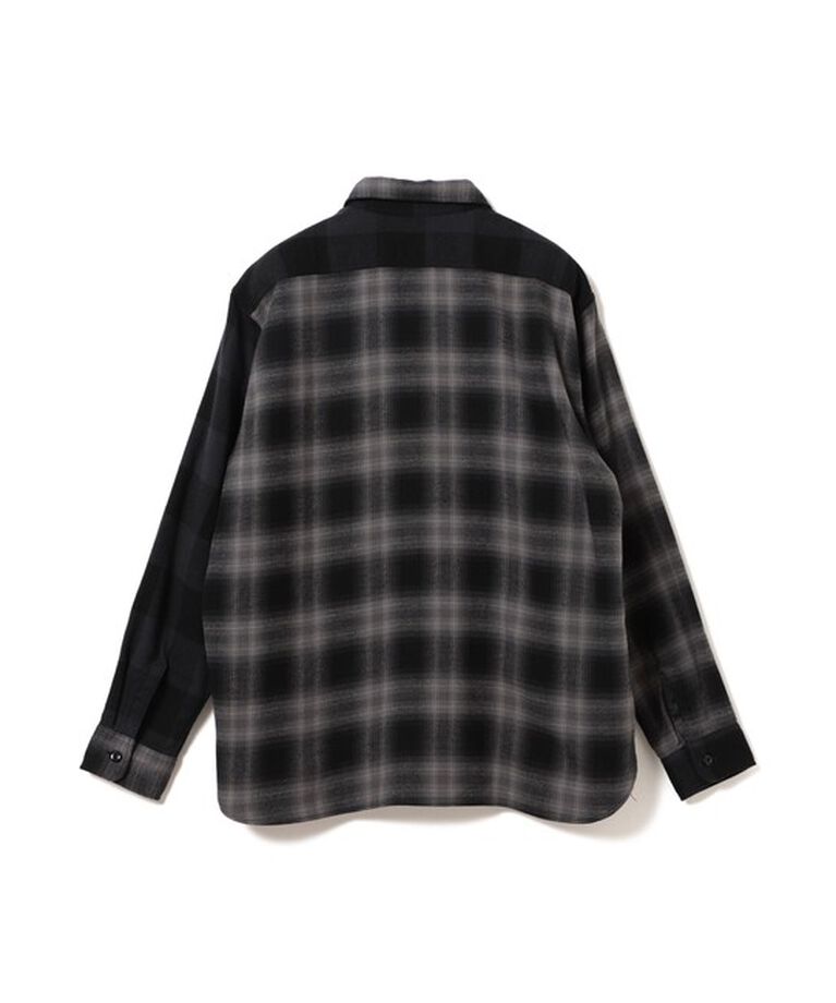 BEAMS「SUGAR CANE × BEAMS / 別注 クレイジー2カラー ツイルチェック ワークシャツ」|シャツ・ブラウス|