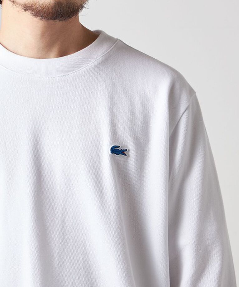 SHIPS any「【SHIPS any別注】LACOSTE: ワンポイント ピケ クルーネック Tシャツ (ロンT)◇」|Tシャツ・カットソー|