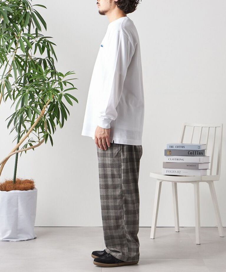 SHIPS any「【SHIPS any別注】LACOSTE: ワンポイント ピケ クルーネック Tシャツ (ロンT)◇」|Tシャツ・カットソー|
