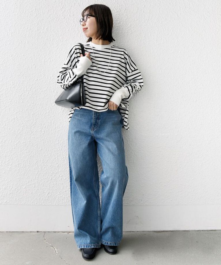 SHIPS for women「〈洗濯機可能〉ロング リブ スリーブ フリル カットソー」|Tシャツ・カットソー|
