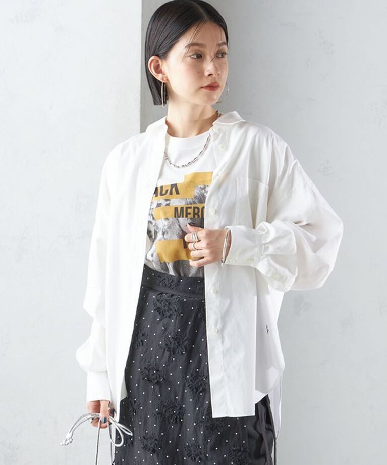 SHIPS for women「〈洗濯機可能〉ピンオックス 刺繍 オーバー シャツ」|シャツ・ブラウス|