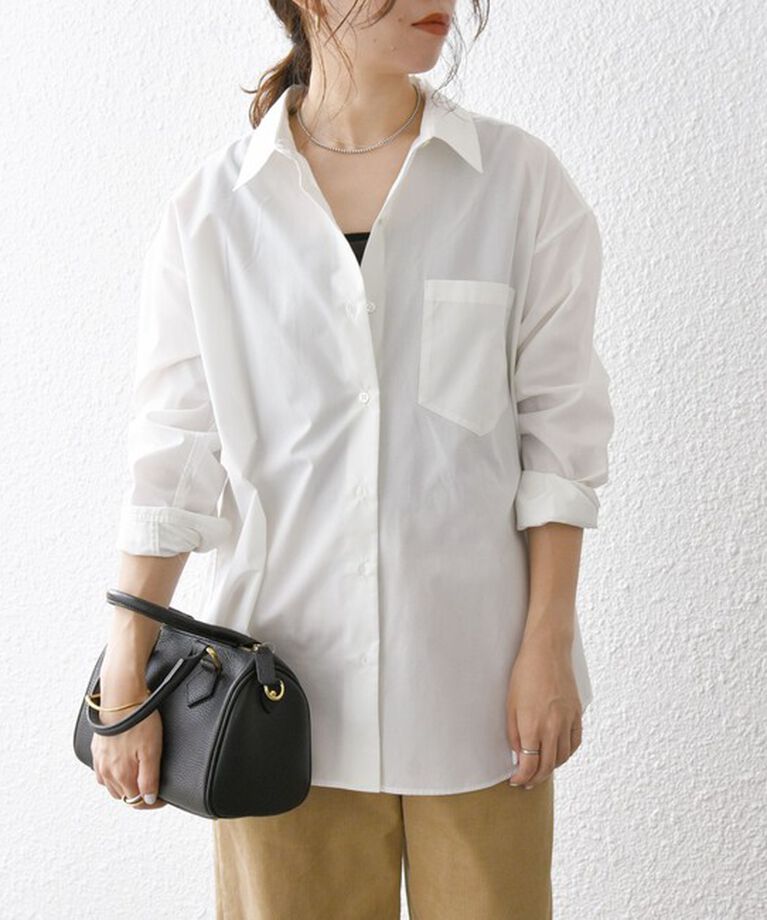 SHIPS any「SHIPS any:〈洗濯機可能〉REPREVE レギュラーカラー ルーズ ポケット シャツ」|シャツ・ブラウス|