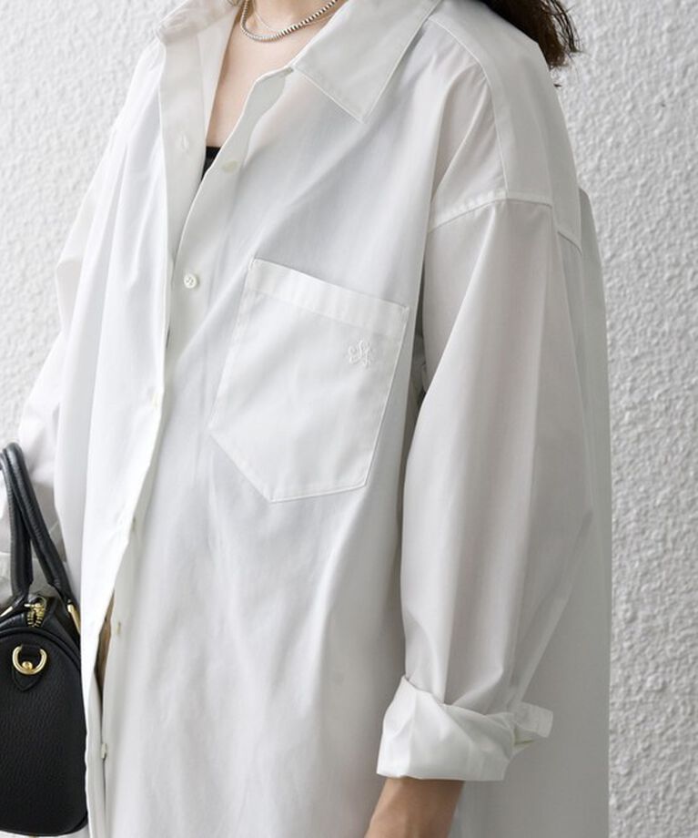 SHIPS any「SHIPS any:〈洗濯機可能〉REPREVE レギュラーカラー ルーズ ポケット シャツ」|シャツ・ブラウス|