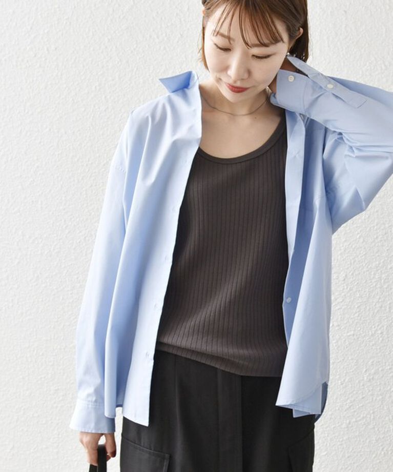 SHIPS any「SHIPS any:〈洗濯機可能〉REPREVE レギュラーカラー ルーズ ポケット シャツ」|シャツ・ブラウス|