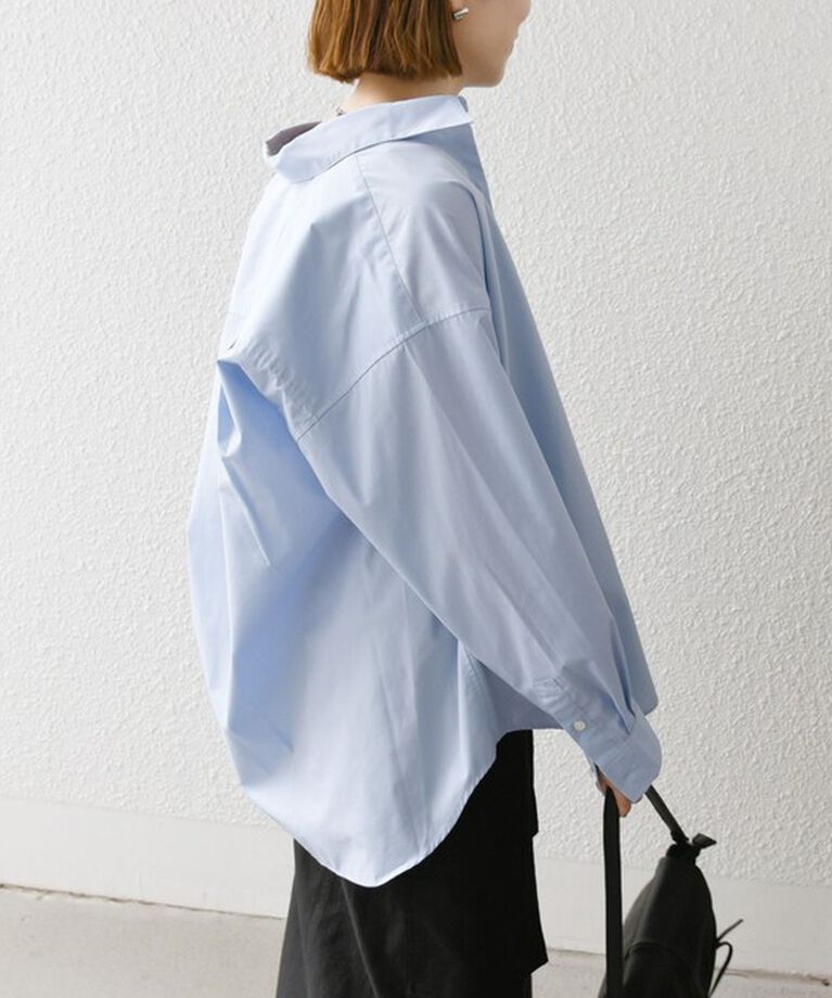 SHIPS any「SHIPS any:〈洗濯機可能〉REPREVE レギュラーカラー ルーズ ポケット シャツ」|シャツ・ブラウス|