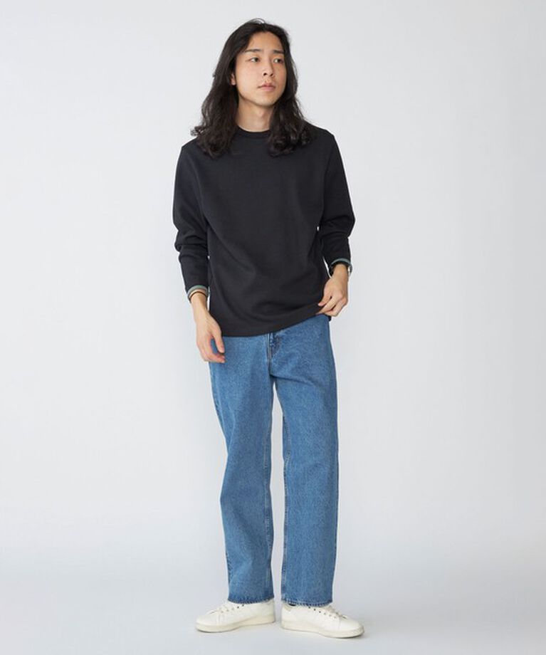 SHIPS「SHIPS: 鹿の子 ダブルフェイス クルーネック ロングスリーブ Tシャツ (ロンT)」|Tシャツ・カットソー|
