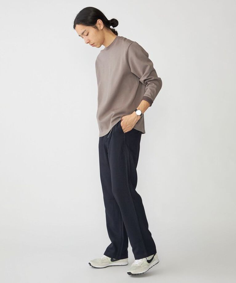 SHIPS「SHIPS: 鹿の子 ダブルフェイス クルーネック ロングスリーブ Tシャツ (ロンT)」|Tシャツ・カットソー|
