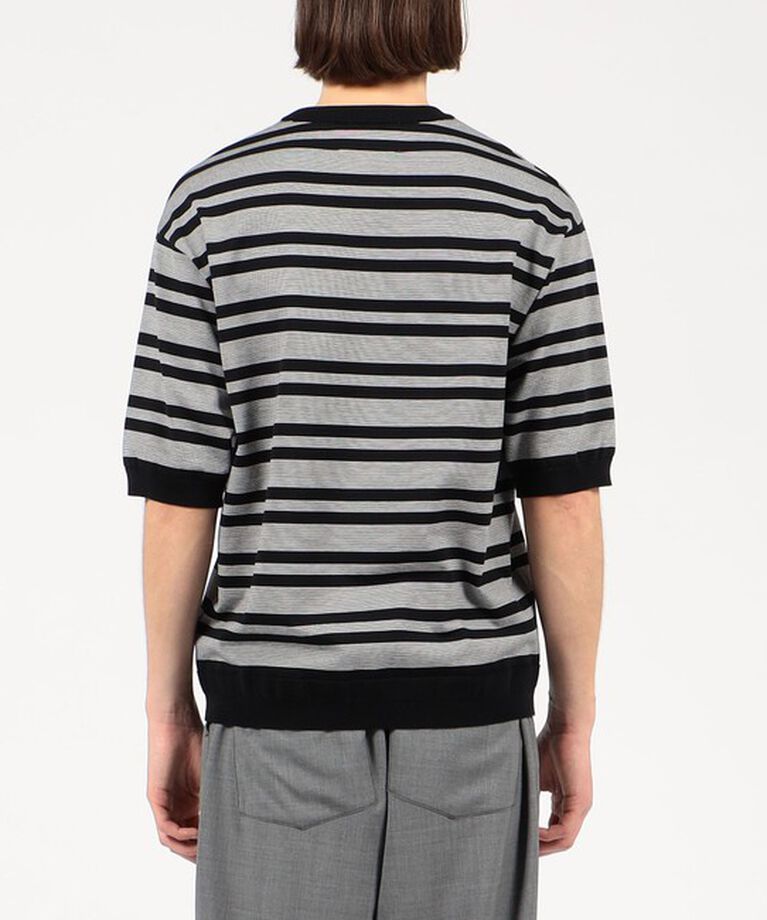 TOMORROWLAND MENS「TOMORROWLAND TRICOT マイクロボーダー ニットTシャツ」|ニット・セーター|