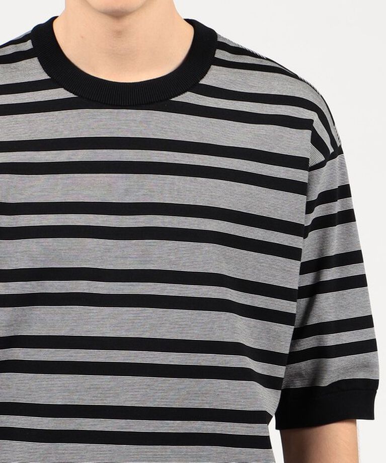 TOMORROWLAND MENS「TOMORROWLAND TRICOT マイクロボーダー ニットTシャツ」|ニット・セーター|