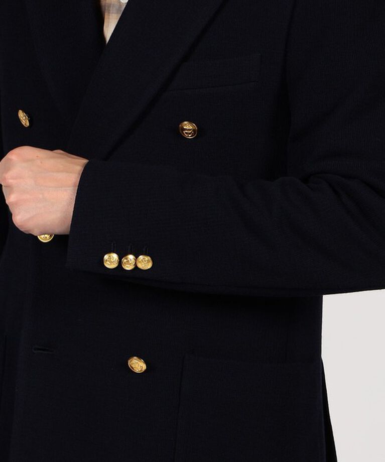 TOMORROWLAND MENS「ウールコットンダブルニット ダブルブレステッド6BブレザーDONDY」|テーラードジャケット|