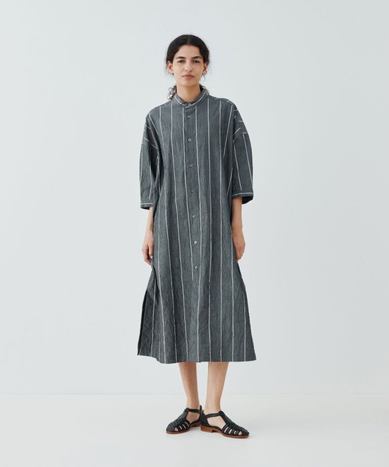 GALERIE VIE「 ワッシャーブロード ドロップショルダーシャツワンピース」|ワンピース|