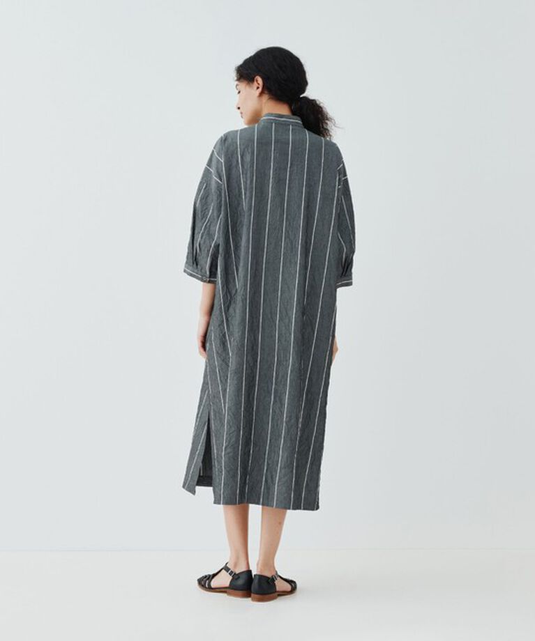 GALERIE VIE「 ワッシャーブロード ドロップショルダーシャツワンピース」|ワンピース|