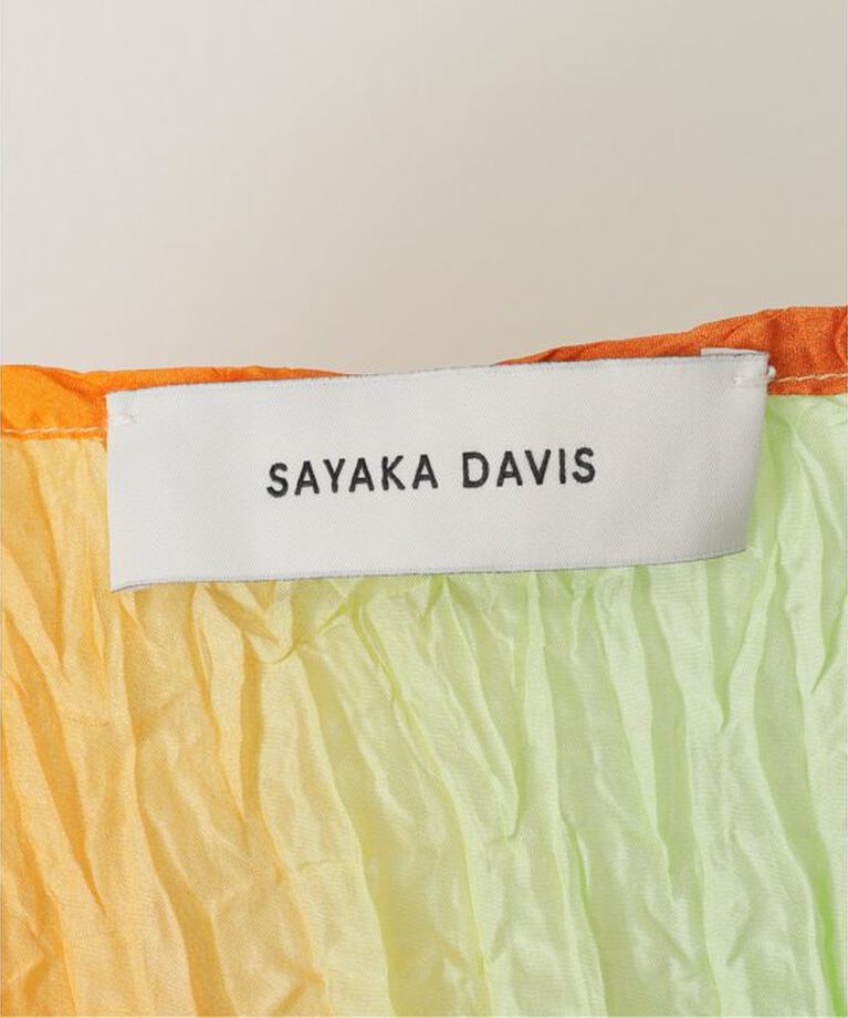  「SAYAKA DAVIS U-NECK PLEATED TOP TJS4-SVL：ブラウス」|シャツ・ブラウス|