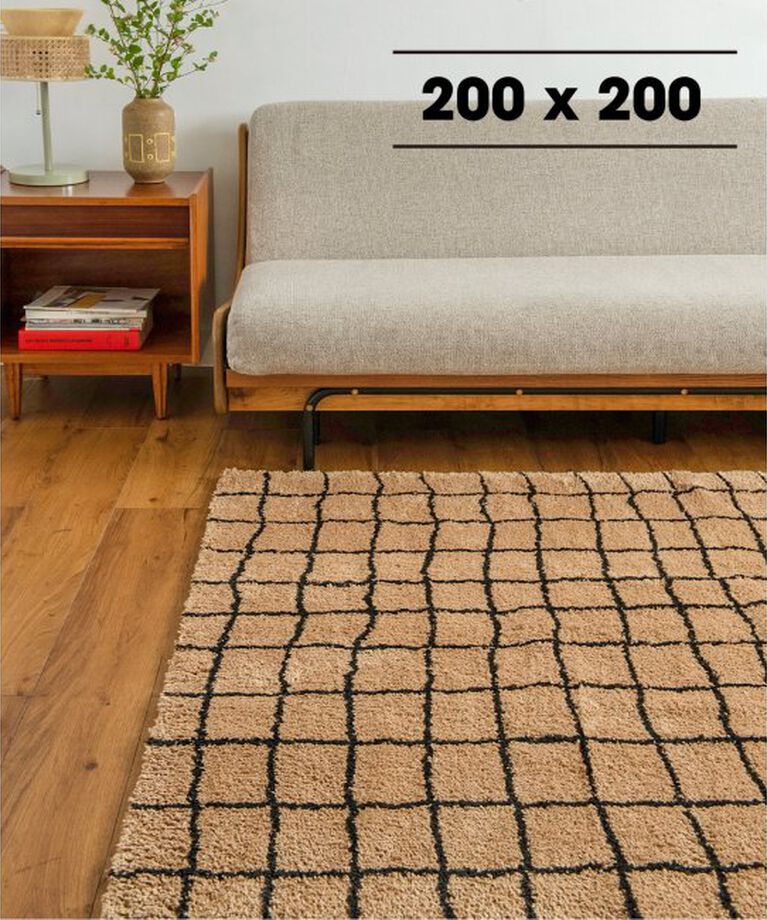 journal standard Furniture「GRID RUG 200x200 グリッド ラグ」|その他|キャメル