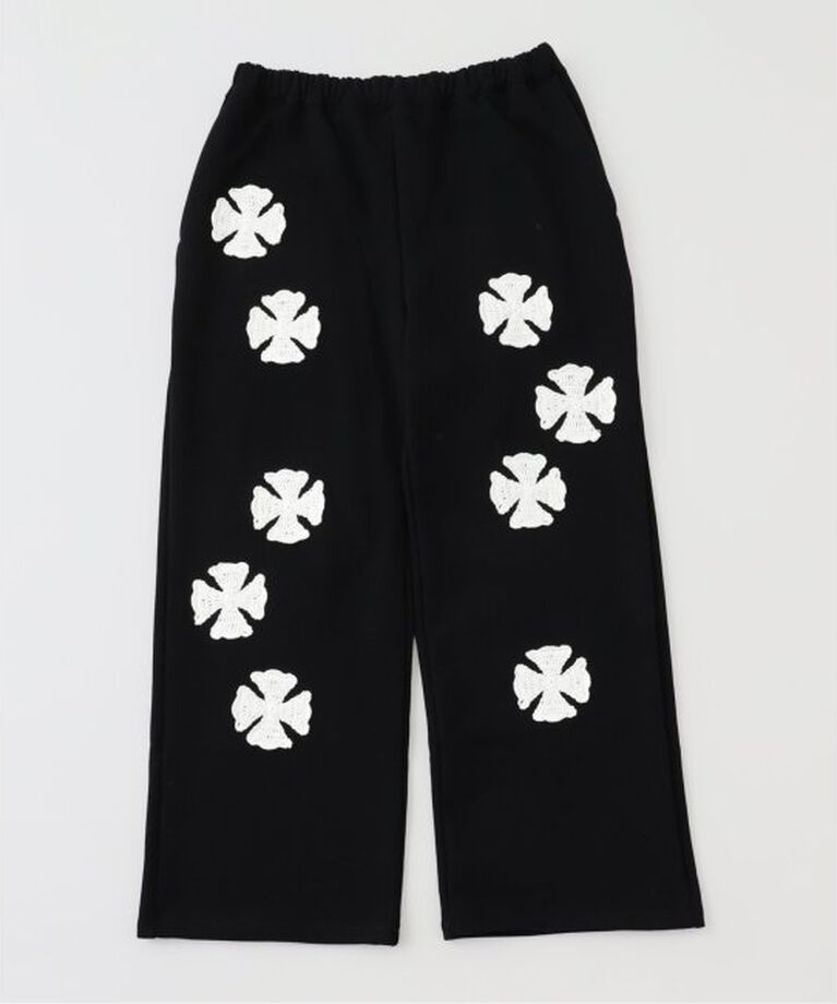 JOINT WORKS「DISCOVERED/ ディスカバード IRON CROSS CROCHET SWEAT PANT」|スラックス|ブラック