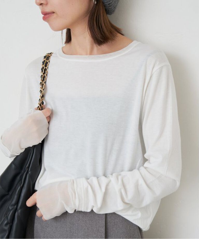 SLOBE IENA「《追加8》レイヤードスリーブロンTEE」|Tシャツ・カットソー|