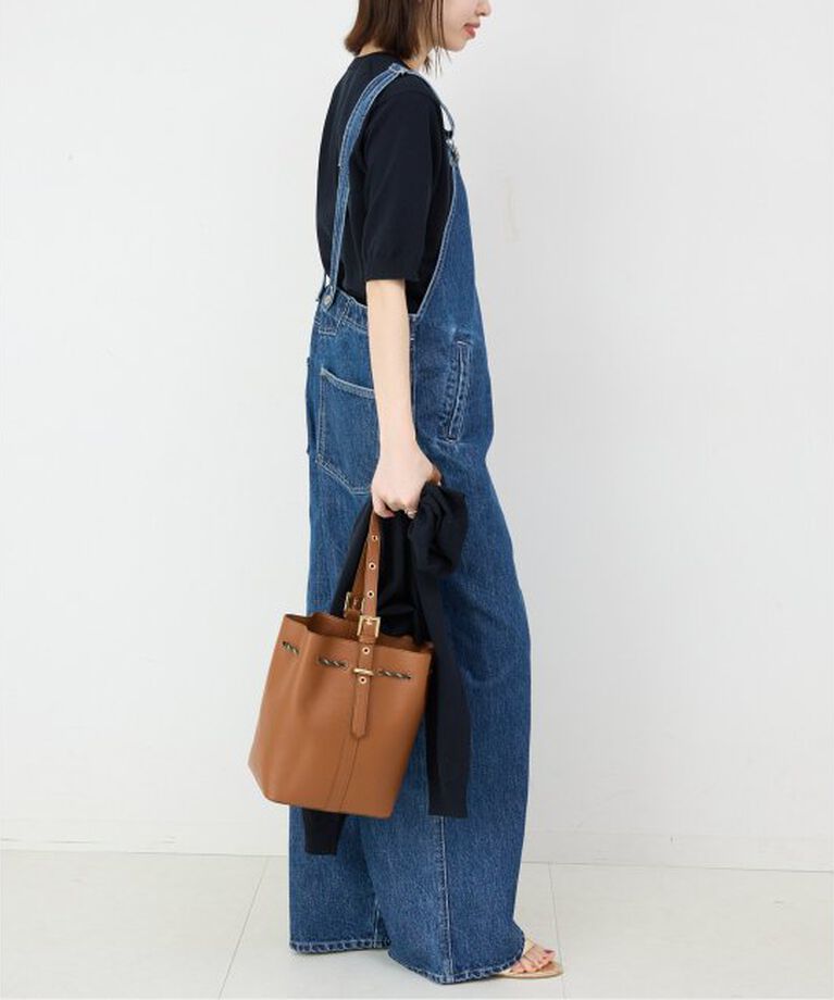 SLOBE IENA「LE DENIM BARE BK サロペット」|オールインワン|