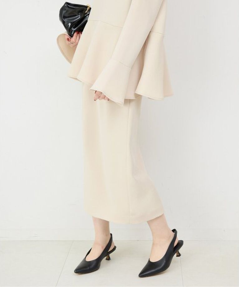 SLOBE IENA「《WEB・一部店舗限定》ジョーゼットタイトスカート」|スカート|ベージュ