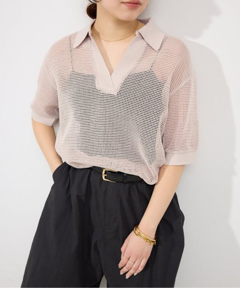 SLOBE IENA「メッシュスキッパープルオーバー」|Tシャツ・カットソー|