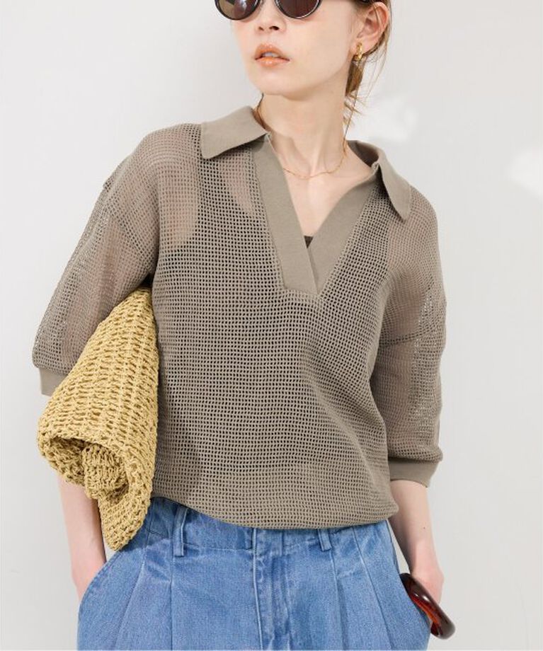 SLOBE IENA「メッシュスキッパープルオーバー」|Tシャツ・カットソー|