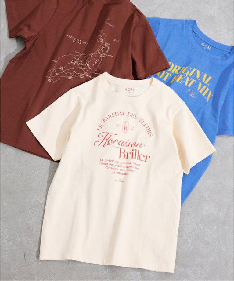 SLOBE IENA「ROAD TRIP ロゴプリントTEE」|Tシャツ・カットソー|ナチュラル