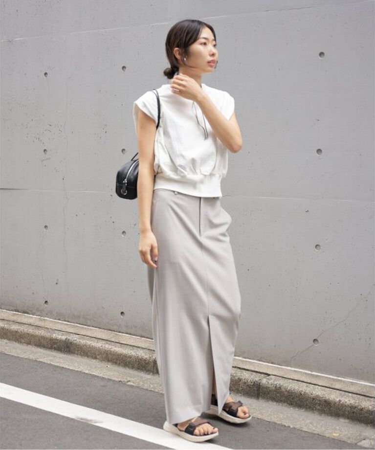 IENA「裏毛ノースリーブプルオーバー」|Tシャツ・カットソー|