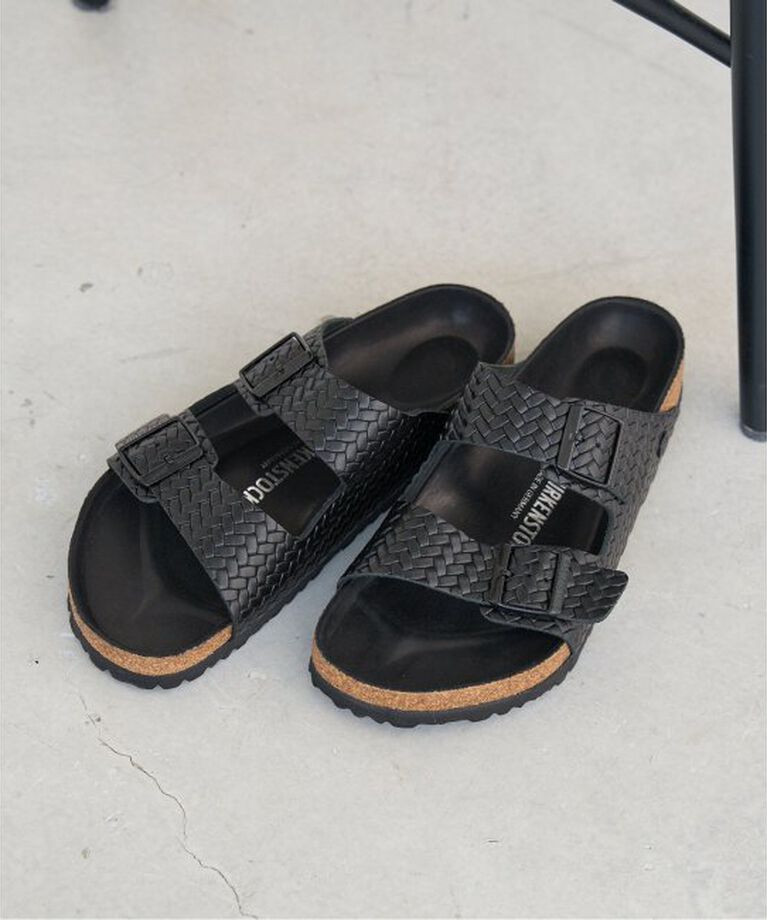 IENA「BIRKENSTOCK/ビルケンシュトック 限定 ARIZONA WOVEN EMBOSS」|サンダル|ブラック