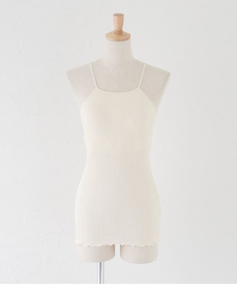 IENA「HAKUJI/ハクジ RANDOM RIB OPEN BACK CAMI キャミソール H232507」|キャミソール|ナチュラル