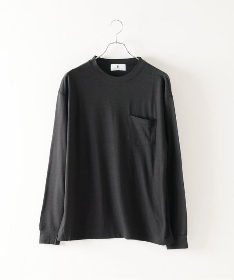 EDIFICE「E. ×TanC (タンク) WOOL L/S TEE」|Tシャツ・カットソー|ブラック