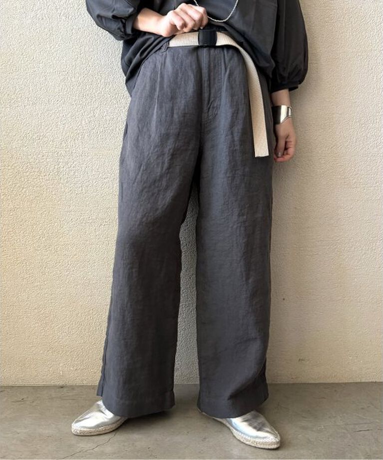 journal standard luxe「リネンツイル タックチノ」|その他|グレー