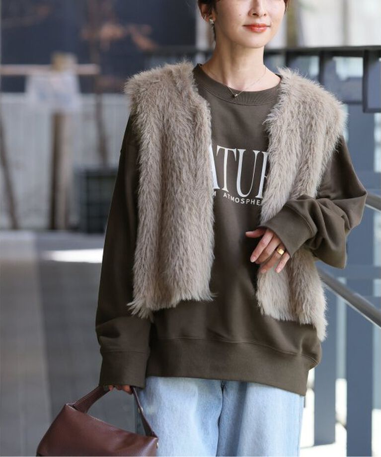 JOURNAL STANDARD relume「《2枚セット》3WAY Tシャツレイヤードスウェット」|スウェット・ジャージ|ブラウン