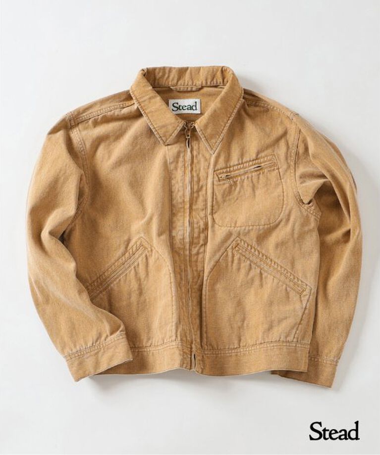 J.S.Homestead「J.S.Homestead / Stead ピグメントキャンバス ジップジャケット」|その他|キャメル