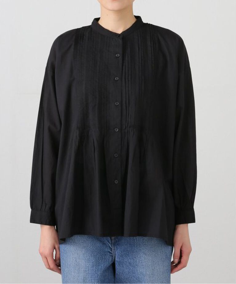 journal standard luxe「【SOIL/ソイル】CAMBRIC BANDED COLLAR SHIRT」|シャツ・ブラウス|ブラック