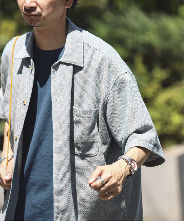 JOURNAL STANDARD relume「C/L メランジ ドビー 半袖シャツ」|シャツ・ブラウス|グリーン C
