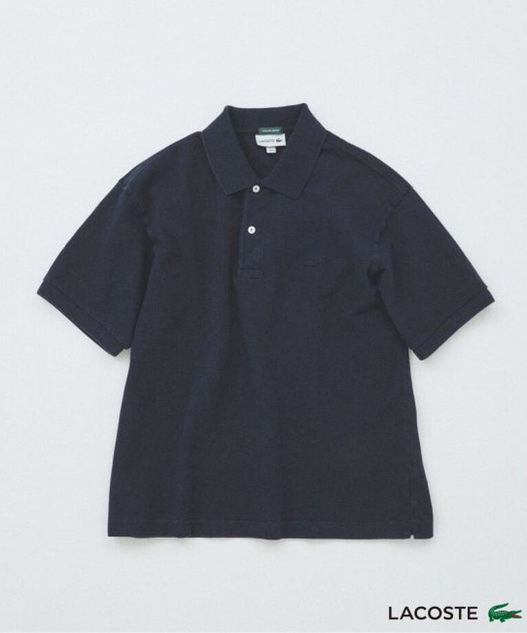 JOURNAL STANDARD「LACOSTE / ラコステ 別注 ピグメント ダイ ヘビー ピケ ポロシャツ」|ポロシャツ|ネイビー
