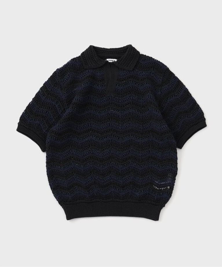 JOURNAL STANDARD relume「COOHEM / コーヘン ZIGZAG SUKASHI KNIT PULLOVER 13-252-020」|ニット・セーター|ネイビー