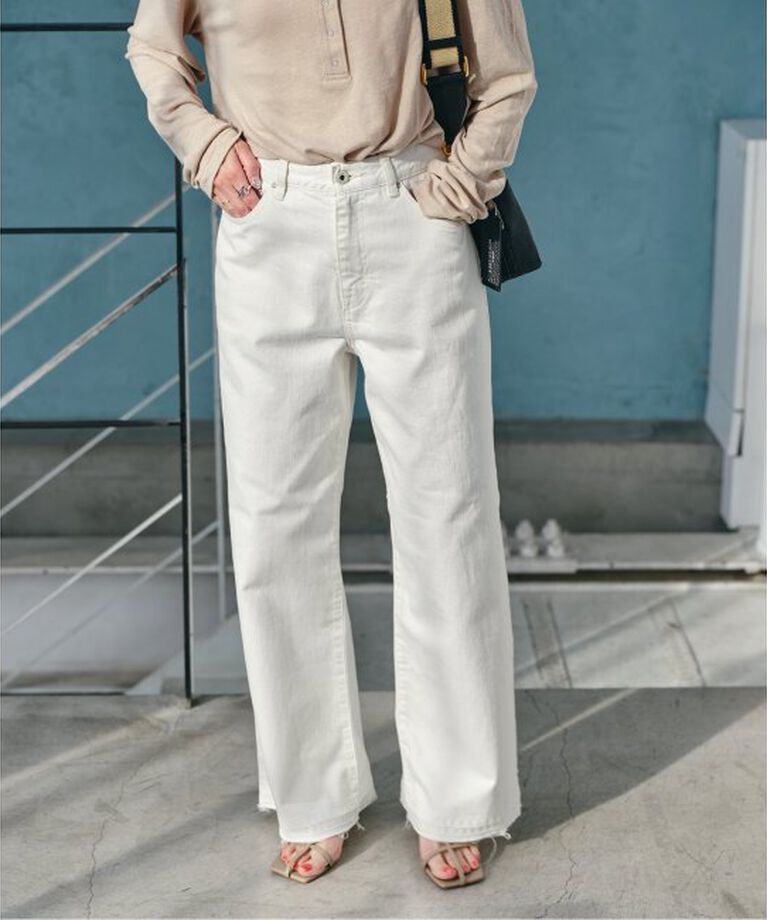 Spick and Span「≪追加2≫5 1/2 LOOSE-STRAIGHT DENIM」|デニム|