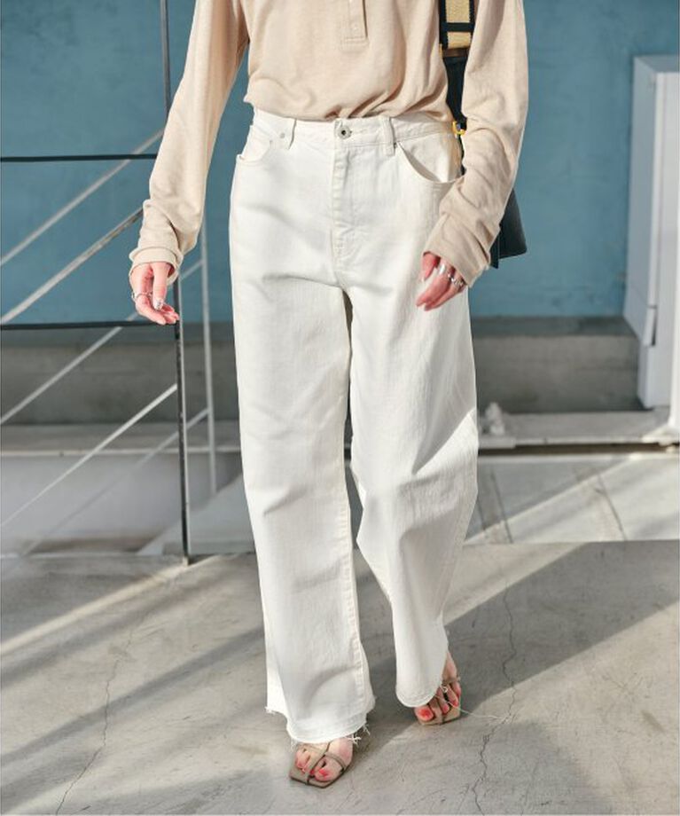 Spick and Span「≪追加2≫5 1/2 LOOSE-STRAIGHT DENIM」|デニム|