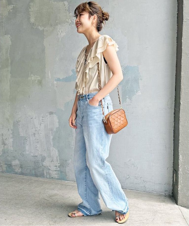 Spick and Span「≪追加2≫5 1/2 LOOSE-STRAIGHT DENIM」|デニム|