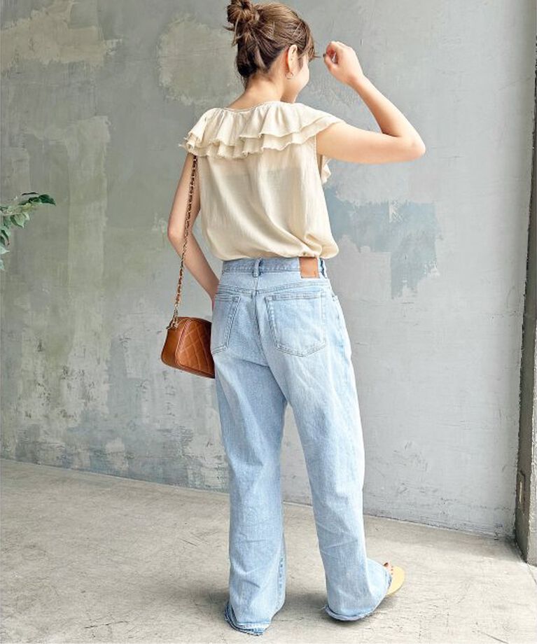 Spick and Span「≪追加2≫5 1/2 LOOSE-STRAIGHT DENIM」|デニム|
