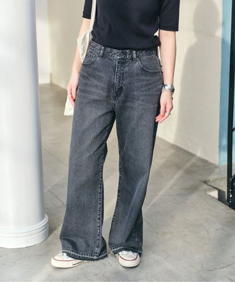 Spick and Span「≪追加2≫5 1/2 LOOSE-STRAIGHT DENIM」|デニム|